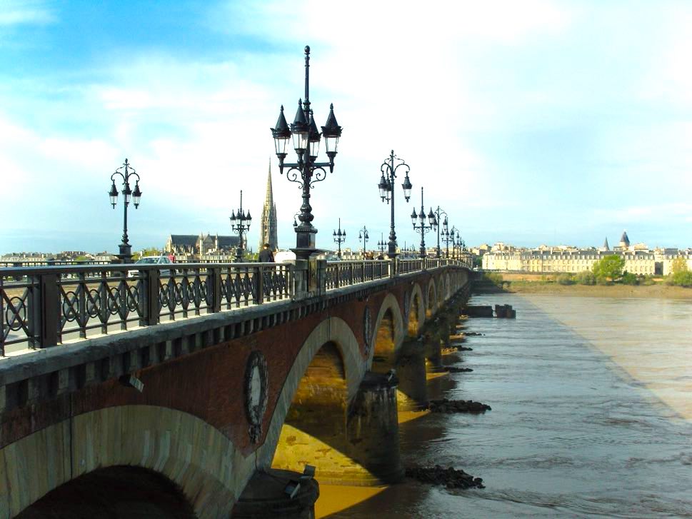 Elegant bridge over river