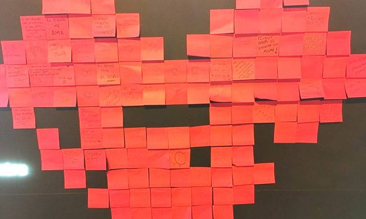 post its as a heart