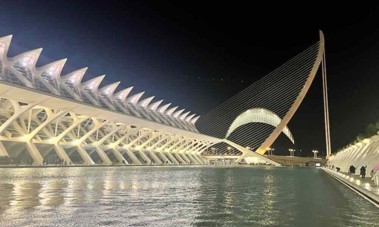 Impressive architecture with water